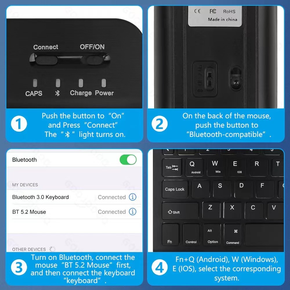 Used Ultra-Slim Bluetooth Keyboard and Mouse Set